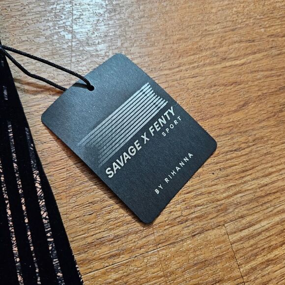 Savage X Fenty By Rihanna Special FX Lace Leggings Small S Black Tan Sexy New - Picture 7 of 15